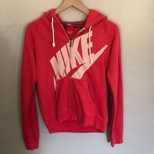Nike Pink Full Zip Pink Sweatshirt SZ Small